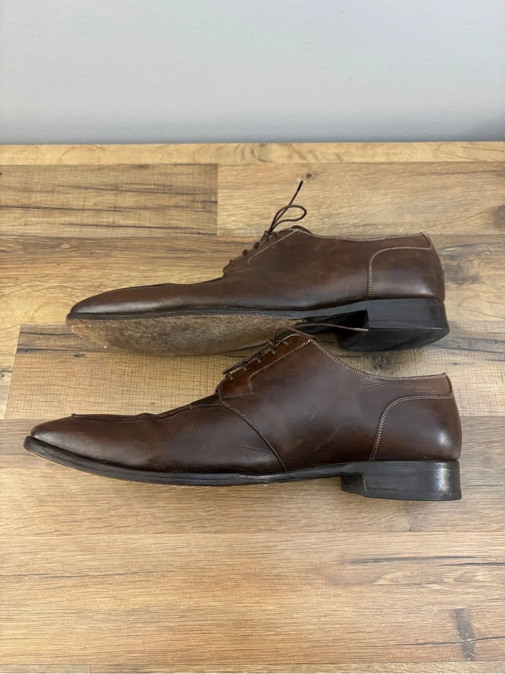 Santoni Oxford Leather Dress Shoes Made in Italy Men’s